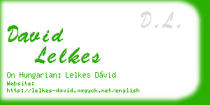 david lelkes business card